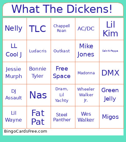 What The Dickens! Bingo Card