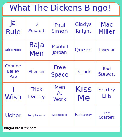 What The Dickens ! Bingo Card