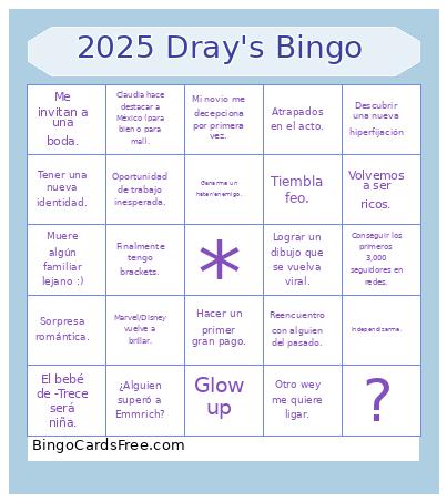What Will Happen This Year? Bingo Card