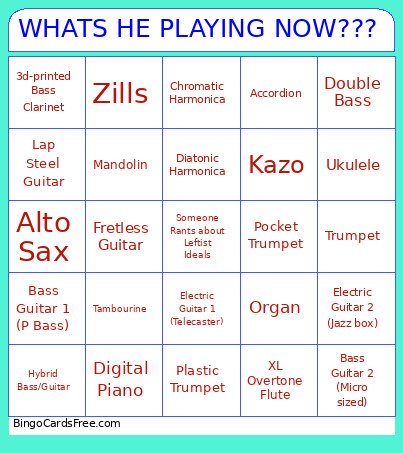 WHATS HE PLAYING NOW??? Bingo Card