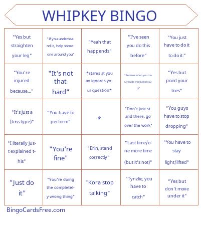 Whipkey bingo