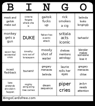 White Lotus Finale Bingo