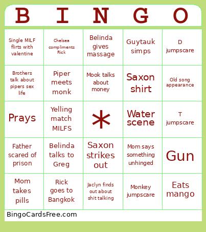White Lotus S3E3 Bingo Card