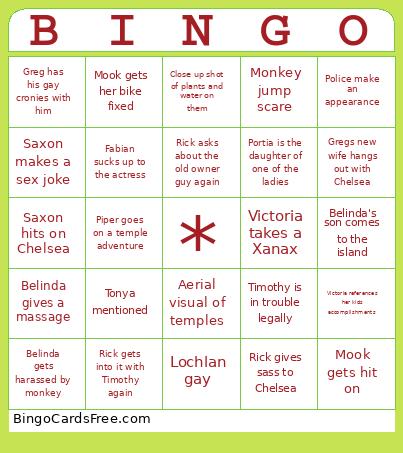 White Lotus Season 3 E2 Bingo Card