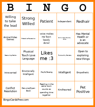 Wife? Bingo Card