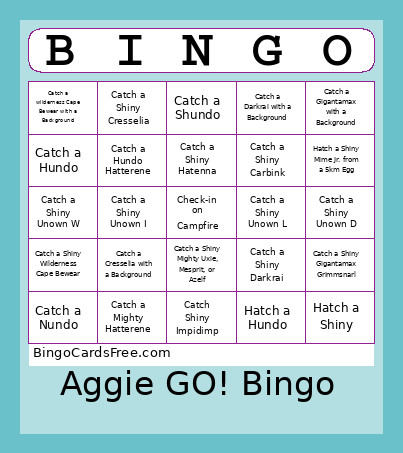 Wild Area 2025 Bingo Card 2