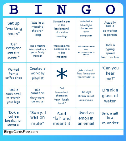 Willdan Bingo Card