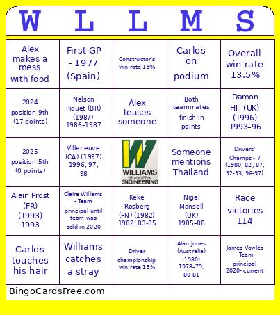 Williams Bingo