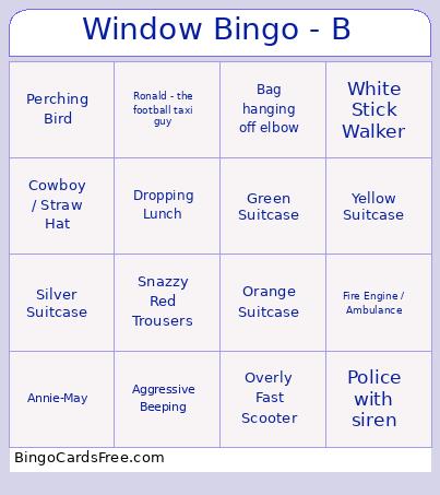 Window Bingo - B