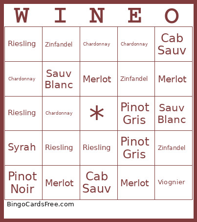 WINEO Bingo Card