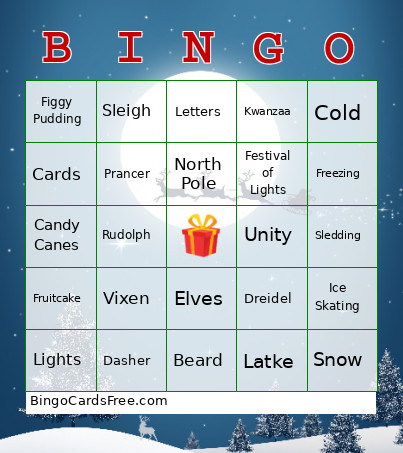 Winter Bingo Card