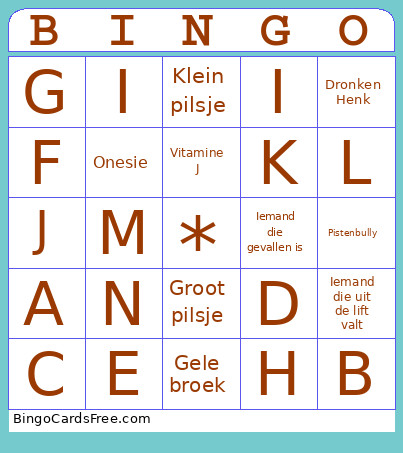 Wintersport Bingo Card