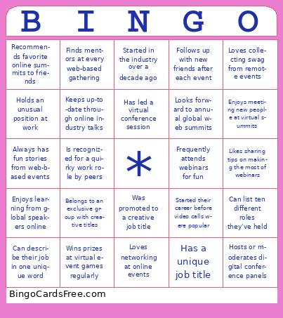 WiSE Lunch & Learn Bingo