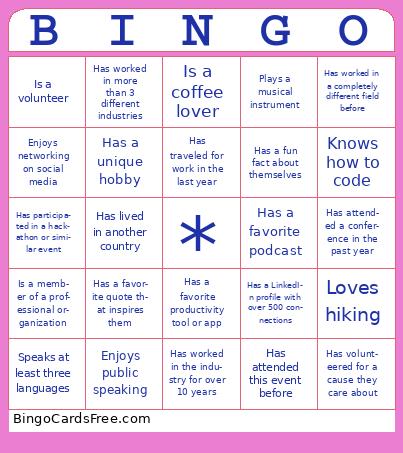 WiSE Lunch & Learn Bingo