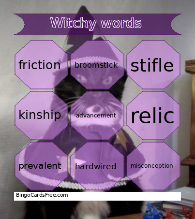 Witchy Words Bingo Card