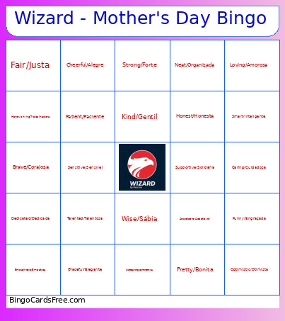 Wizard - Mother's Day Bingo Card