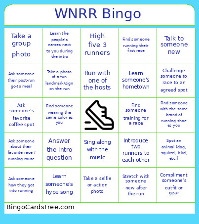 WNRR Bingo Card