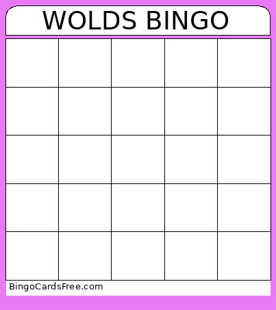 WOLDS Bingo Card