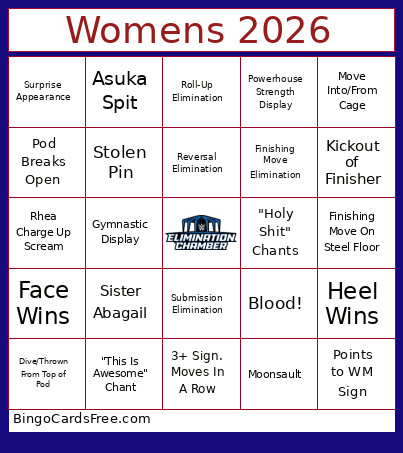 Womens 2026 Bingo Card 2