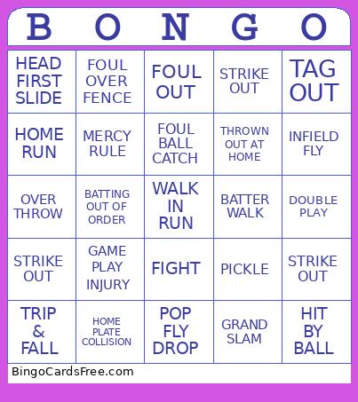 WOMENS SOFTBALL Bingo