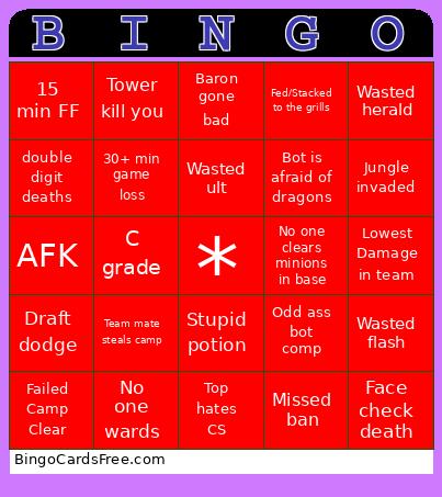 Wood League Bingo Draft