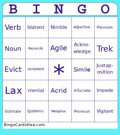 Wordly Wise Bingo