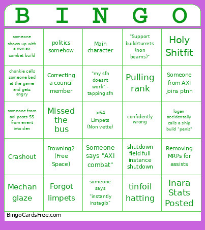 WOrds Bingo Card
