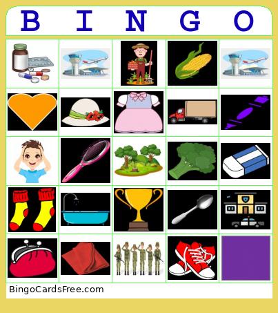 Words bank Bingo