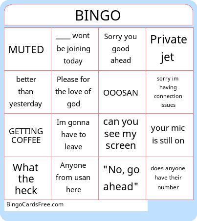 Work Bingo