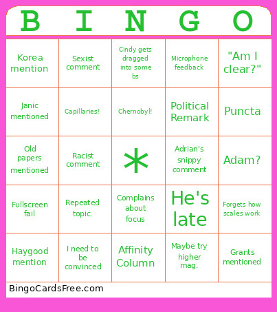 Work Sucks Bingo Card