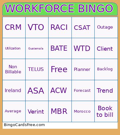WORKFORCE BINGO