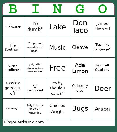 Workshop Bingo