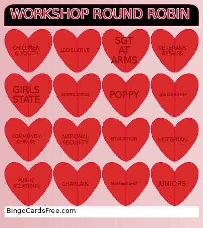 WORKSHOP ROUND ROBIN Bingo