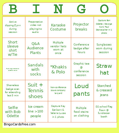 WPC 2026 Bingo Card