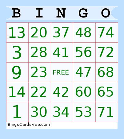 WRE Christmas Bingo