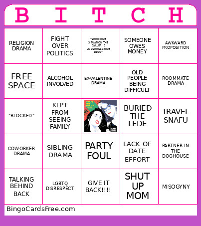 WTB VDAY Bingo Card