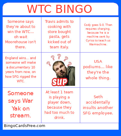 WTC Bingo Card