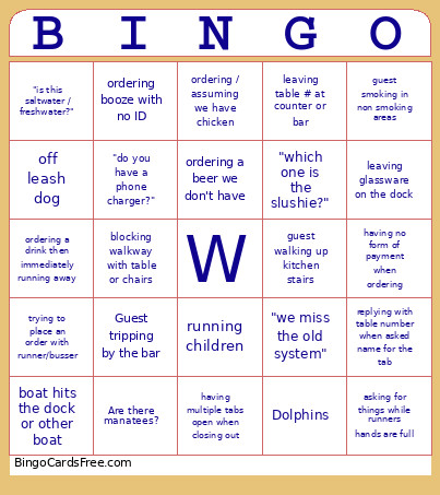 Wyld Bingo Card
