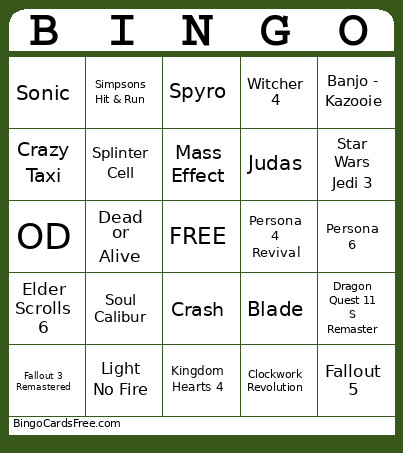 Xbox SGF 2026 Bingo Card