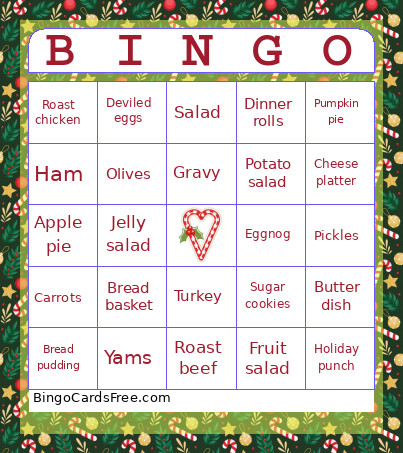Xmas Bingo Card