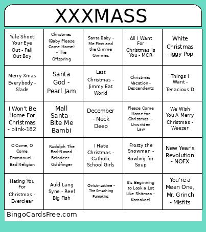 Xmas Punk Bingo