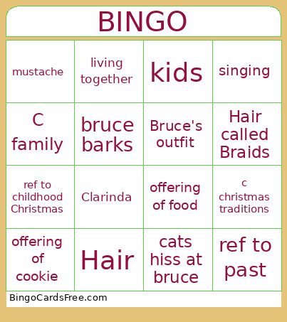 Xmas2026 Bingo Card
