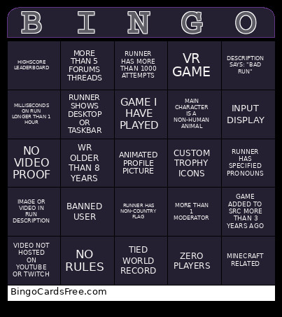 Xxxxxxxx Bingo Card