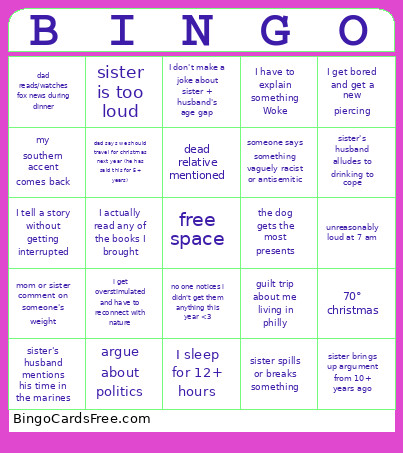 Yayyy Bingo Card