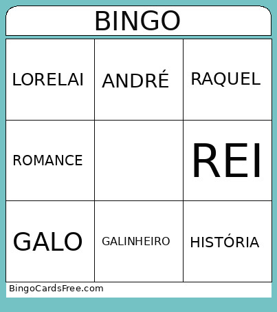 Yellow Bingo Card
