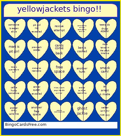 Yellowjackets !! Bingo Card