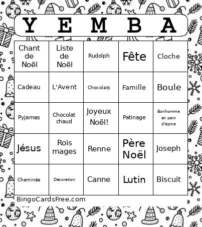 yemba christmas Bingo