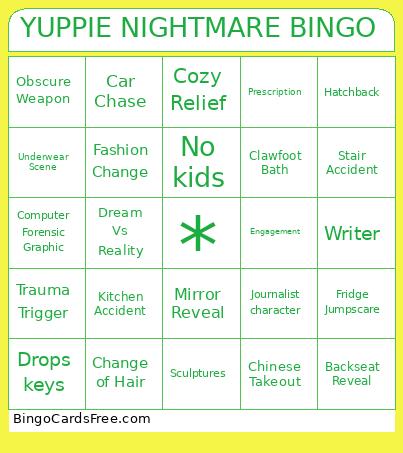 YUPPIE NIGHTMARE BINGO