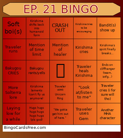 Yuzuya Fantasy Series Bingo Card