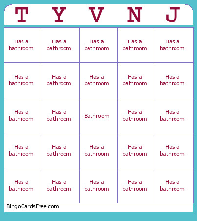 YYVNJ Bingo Card